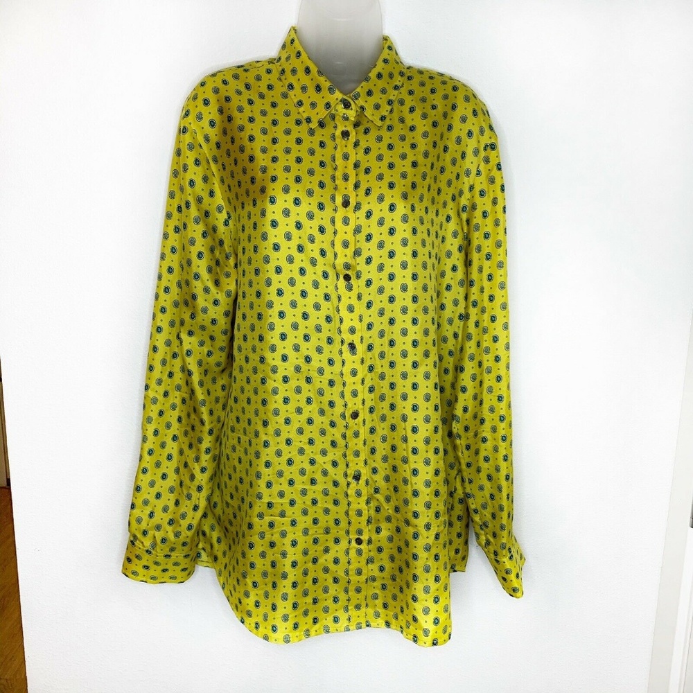 Banana Republic Blouse Button Front Long Sleeve XL